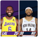 Los Angeles Lakers (25) Vs. New Orleans Pelicans (30) First-second Period Break GIF - Nba Basketball Nba 2021 GIFs
