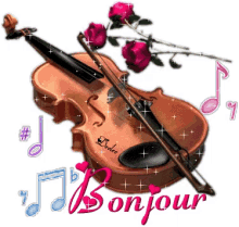 french violin music rose notes