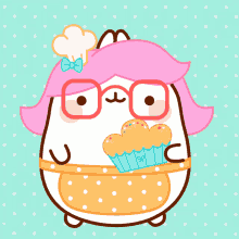 I Got A Muffin Kimjoy GIF - I Got A Muffin Kimjoy Molang GIFs