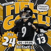 Carolina Panthers (13) Vs. Pittsburgh Steelers (24) Fourth Quarter GIF - Nfl National Football League Football League GIFs