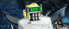 a video game character says i don 't speak in front of a screen