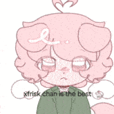 a drawing of a person with the words xfrisk chan is the best