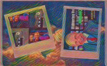 a colorful painting of a man with mastermind written on it