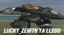 a picture of a soldier with a gun and the words lucky zenith ya lego on the bottom