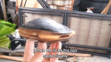 When He Licks His Lips Seductively GIF - Clams Lol GIFs