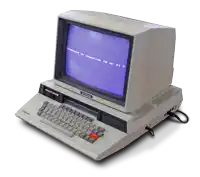 a panasonic computer with a keyboard and monitor