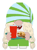 Gnome Fast Food Sticker