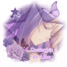 a drawing of a girl with the name castorice de alan