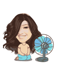 hot cool air electric fan playful warm