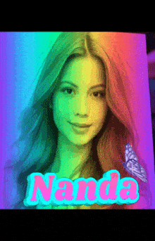 a picture of a girl with the name nanda