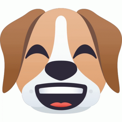 Big Smile Dog Sticker - Big Smile Dog Joypixels - Discover & Share GIFs