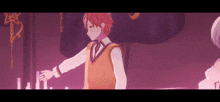 a boy and a girl are standing next to each other .