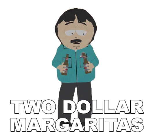 Two Dollar Margaritas Randy Marsh Sticker - Two Dollar Margaritas Randy Marsh South Park Stickers