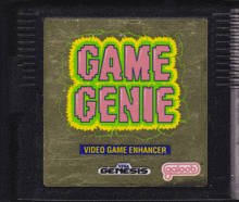 a game genie video game enhancer that is made by sega genesis