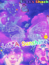 a poster that says ' life is fucking beautiful lot a sunshine ' on it