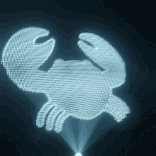 crab hologram blue scifi