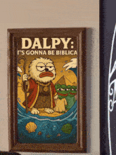 a framed picture of a cartoon character named dalpy