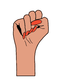 hand girlpower motherpop nails