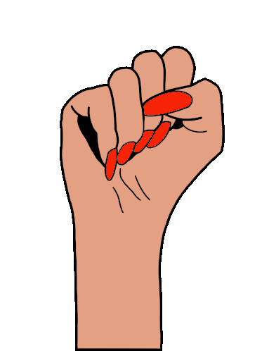 Hand Girlpower Sticker - Hand Girlpower Motherpop Stickers