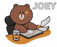 Brown Bear Typing GIF - Brown Bear Typing Laptop GIFs