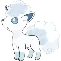 a pixel art drawing of a snow fox