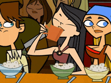 Total Drama Island Heather GIF - Total Drama Island Heather Spit Out Drink GIFs