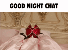 a picture of a superhero laying in bed with the words good night chat below it