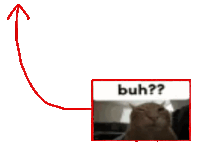 a drawing of a cat with the word buh written above it