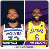 two basketball players from minnesota and los angeles