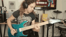 playing guitar bradley hall plucking the guitar feeling the music performing playing guitar bradley hall plucking the guitar feeling the music performing