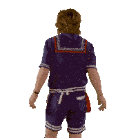 a man in a sailor costume holds a gun in his hand