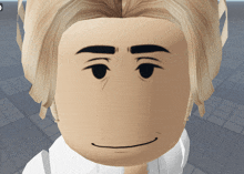 a close up of a cartoon character 's face with a smile on it