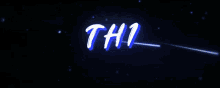 the word th1 is on a black background with stars