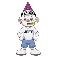 a cartoon character is wearing a jefe shirt
