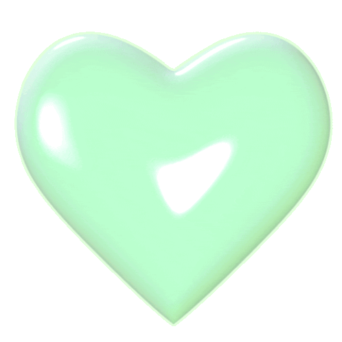 Green Heart Sticker - Green Heart Stickers