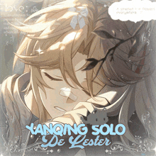 a picture of a boy with a bandage on his nose and the words yanging solo de lester below him