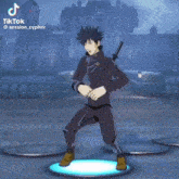 a cartoon character is playing a saxophone in a video game
