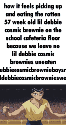 lil debbie cosmic brownie little debbie yu yu hakusho lil debbie cosmic brownie