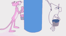 Pink Panther GIF - Pink Paint Blue GIFs