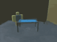a drawing of a roblox character walking on a sidewalk