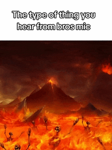 the type of thing you hear from bros mic is depicted in a painting