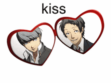 a pair of heart shaped glasses with the word kiss on the bottom
