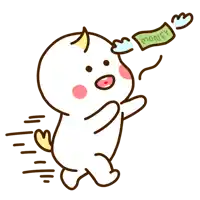a cartoon drawing of a pig holding a money bill in its mouth