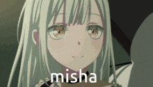 a picture of a girl with the name misha