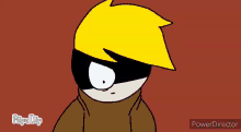 a cartoon of a person being punched in the face by an orange explosion .