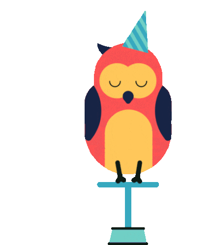 Sleepy Owl Sticker - Circus Owl Balance Stickers