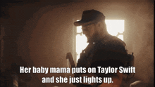Hey Baby Mama Puts On Taylor Swift And She Just Lights Up Seal Team GIF