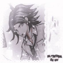 a drawing of a person with the name matsuda on the bottom right