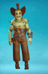 a cartoon character is wearing a cowboy hat