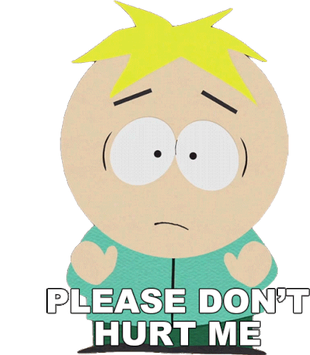 Please Dont Hurt Me Butters Stotch Sticker - Please Dont Hurt Me Butters Stotch South Park Stickers